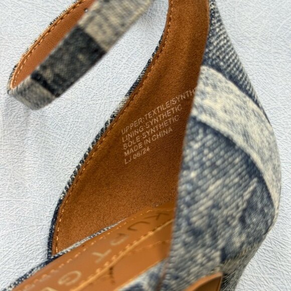 🆕 KURT GEIGER LONDON 🧿 NWOB Belgravia Denim Vinyl High Heel - Sz 37 US 7 - Picture 15 of 15